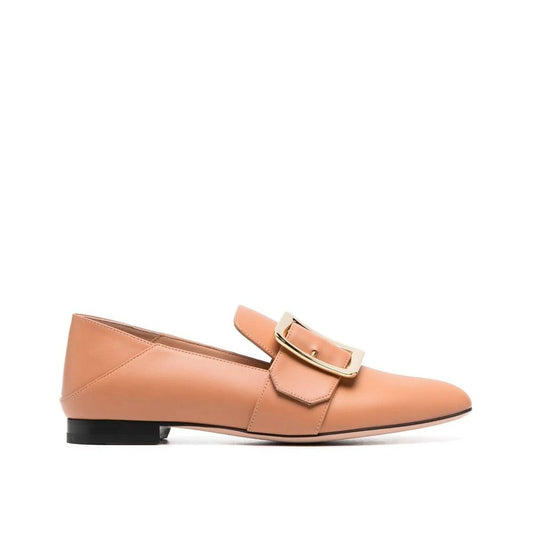Bally Beige Calfskin Slip-On Loafers