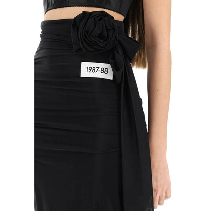 Dolce & Gabbana Black Elastane Long Skirt