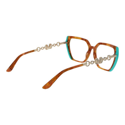 Marciano by Guess Brown Acetate Glasses (Frames), women's full-rim trapezium style with brown acetate frame and demo lenses, includes branded case.