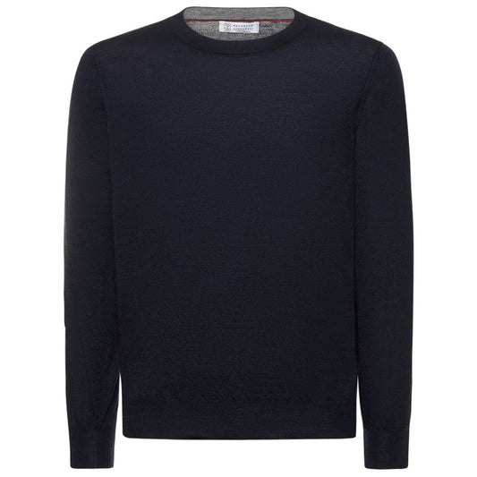 Brunello Cucinelli Blue Cashmere Men Sweater