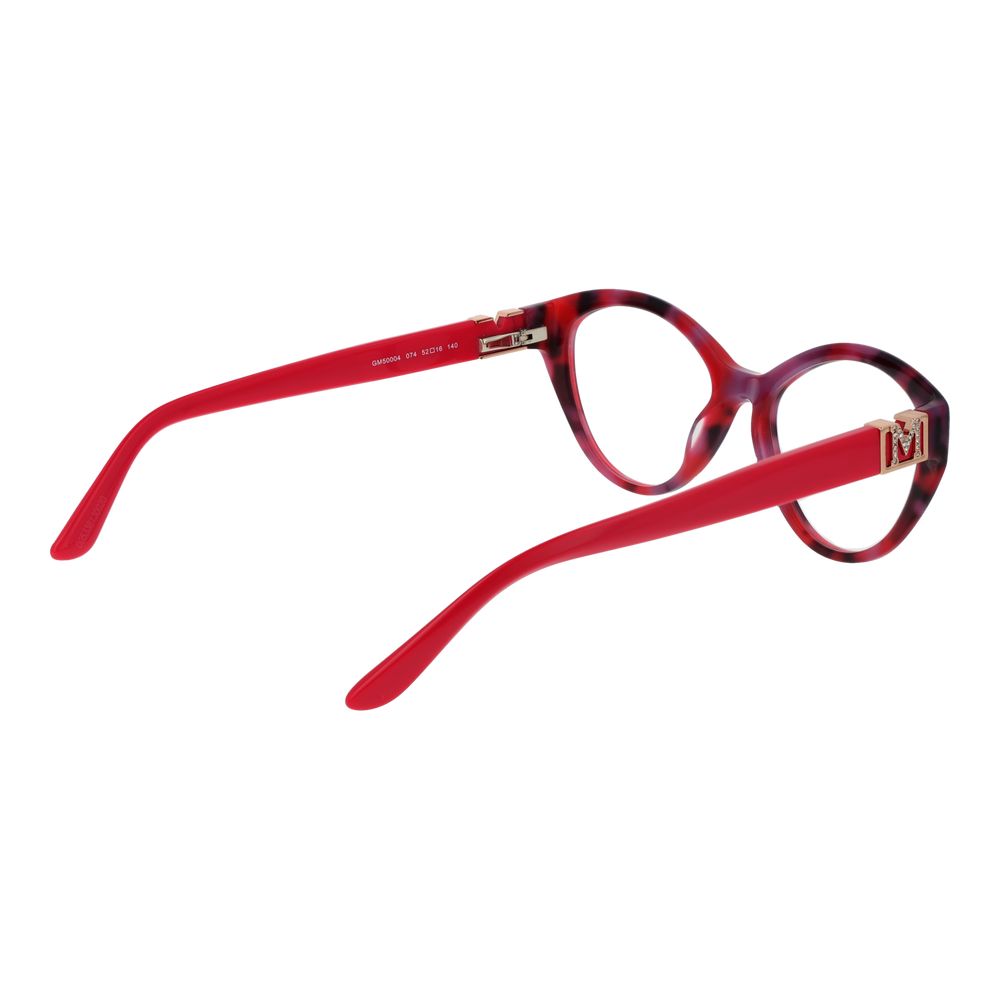Side view of Marciano by Guess Red Women Glasses Frame featuring full-rim acetate style.