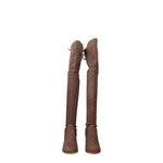 Stuart Weitzman Beige Leather Over The Knee ST-8547247816969-EU35/US5