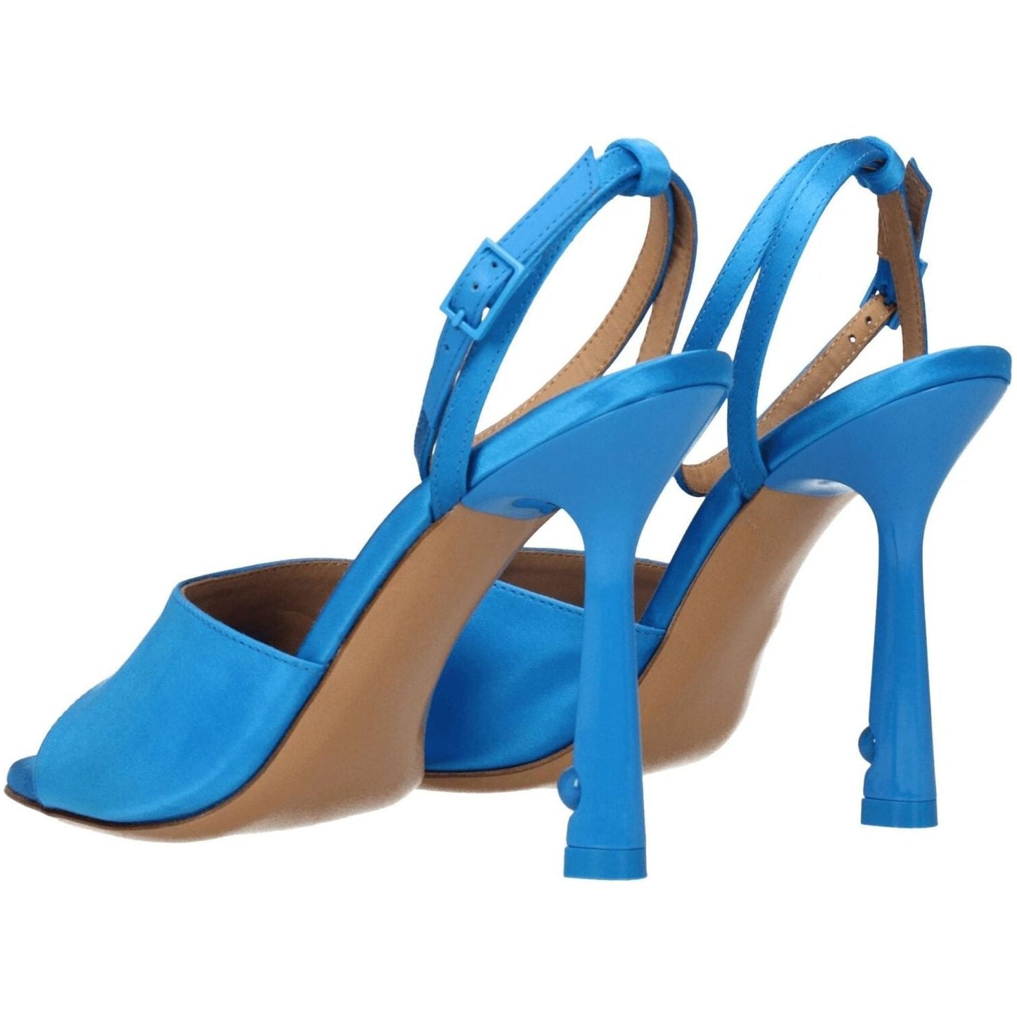 Off-White Blue Satin Stiletto Heels Sandals OF-8547286450441-EU36/US6