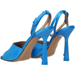 Off-White Blue Satin Stiletto Heels Sandals OF-8547286450441-EU36/US6