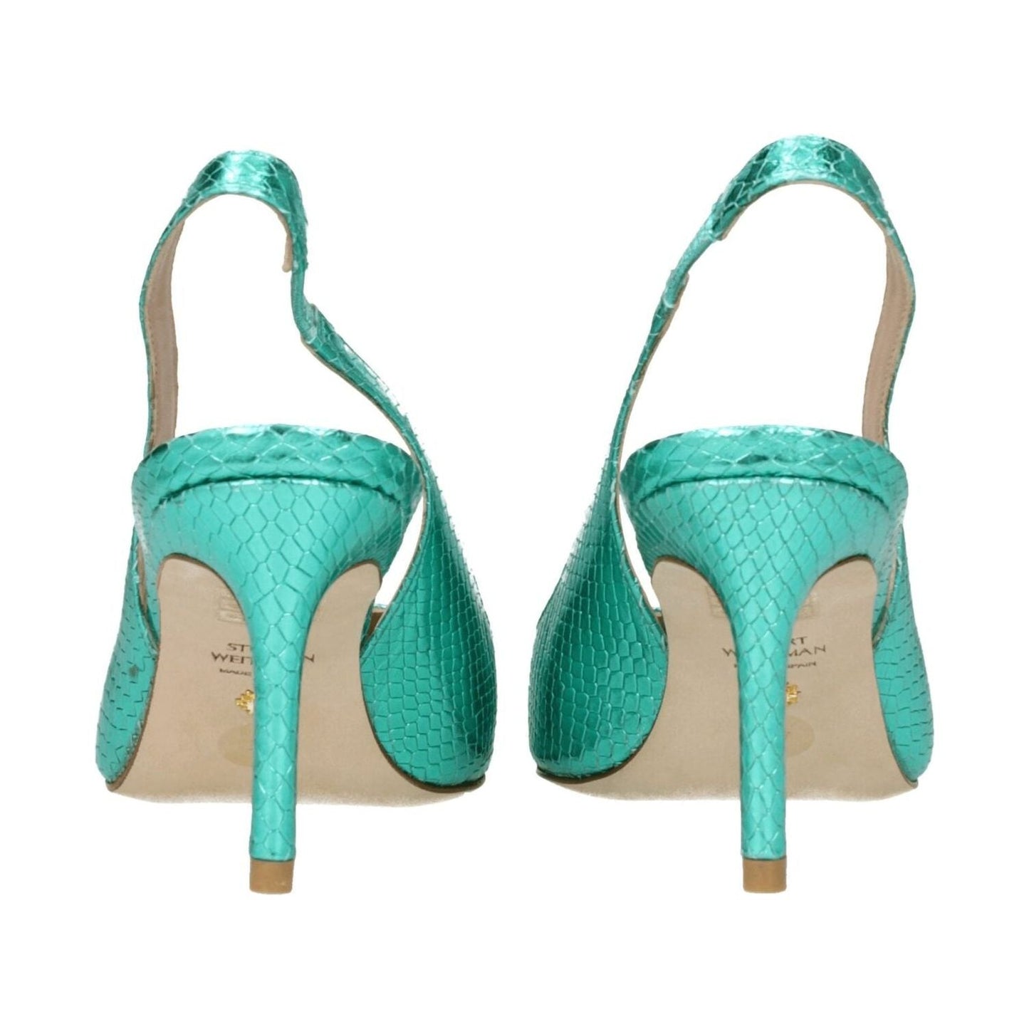 Stuart Weitzman Green Leather High Heel Pumps ST-8547288121609-EU37/US7
