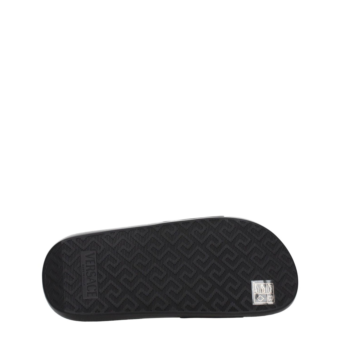 Versace Black Leather Slippers