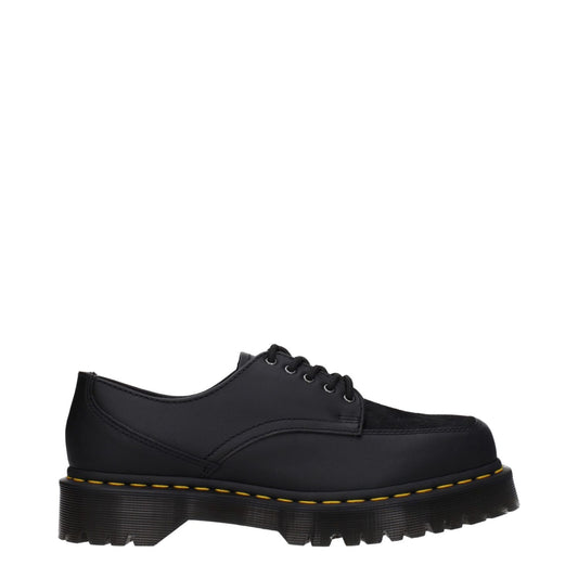 Dr. Martens Black Leather Oxfords And Derbies with lace up, monkstrap, and rubber sole. Casual style, square toe, mid heel. MPN U5IBEX31171001