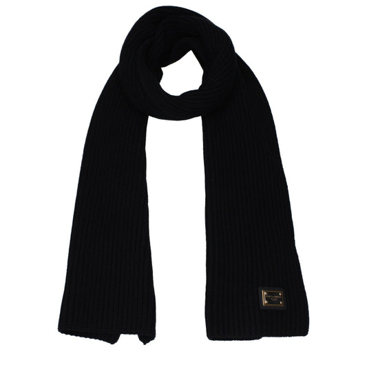 Dolce & Gabbana Black Cashmere Scarf