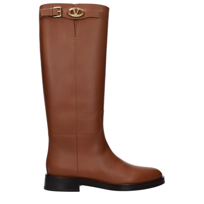 Valentino Garavani Brown Leather Boots