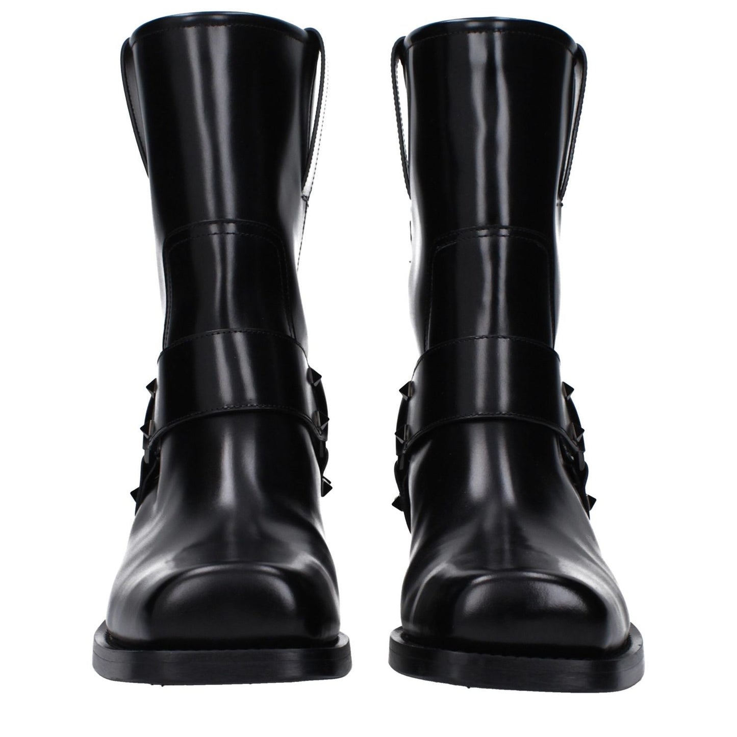 Valentino Garavani Black Leather Ankle Boots