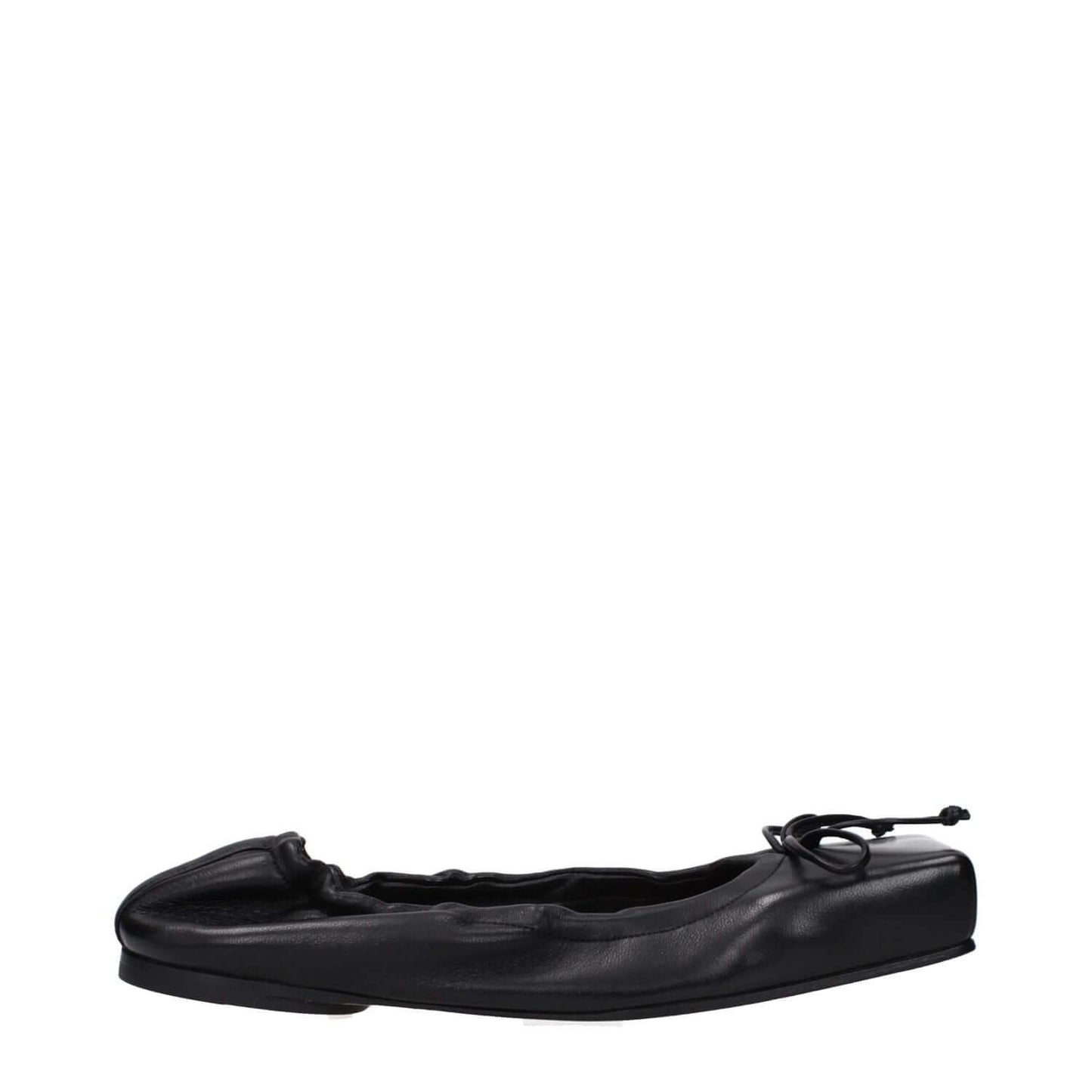 Jacquemus Black Leather Ballet Flats