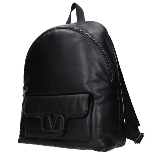 Valentino Garavani Black Leather Backpacks VA14895187034377BT