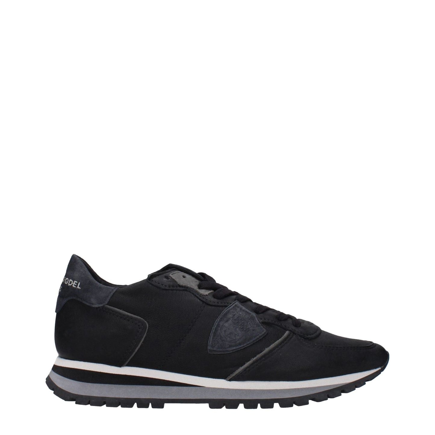 Philippe Model Black Leather Sneakers PH-15090094342409-EU40/US7