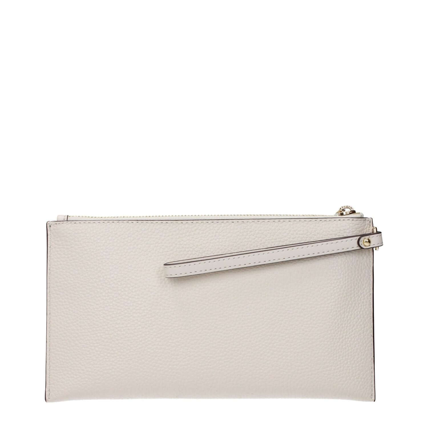 Michael Kors Beige Leather Clutch Bag