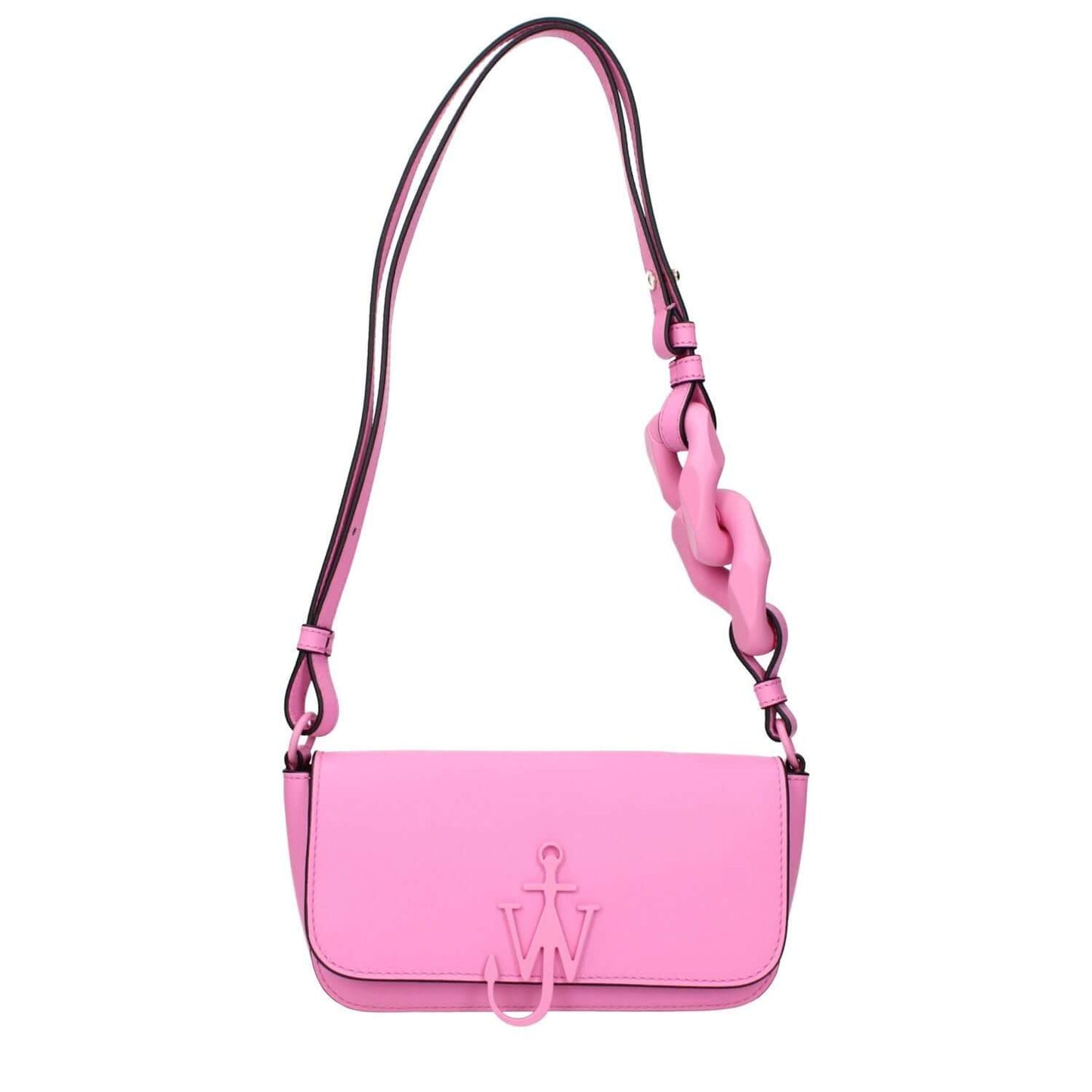 Jw Anderson Pink Leather Shoulder Bag with logo, adjustable handle, MPN HB0458LA0088300, code F83632
