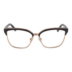 Guess Gray Women Glasses Frame in stainless steel with full-rim browline style, demo lenses, and temple length 135, includes branded case.