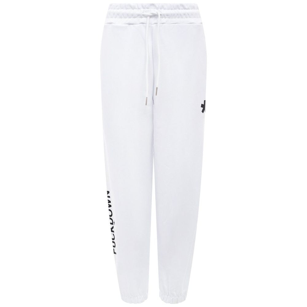 Comme Des Fuckdown White Cotton Women Pants