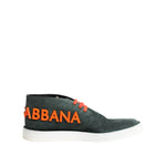 Dolce & Gabbana Green Derby Logo Casual Men Sneakers Shoes