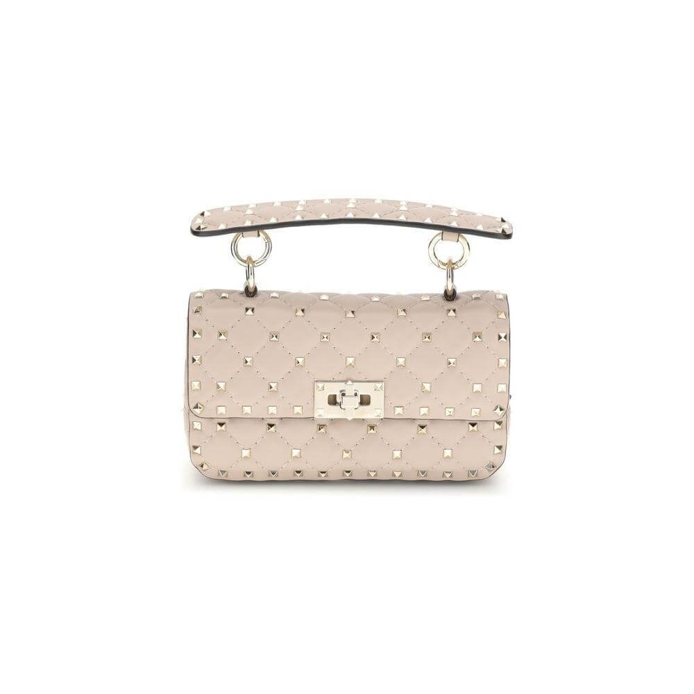 Valentino Garavani Small Leather Rockstud Spike Handbag VA7W2B0123NAPP45BB