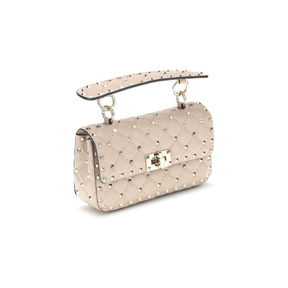 Valentino Garavani Small Leather Rockstud Spike Handbag VA7W2B0123NAPP45BB