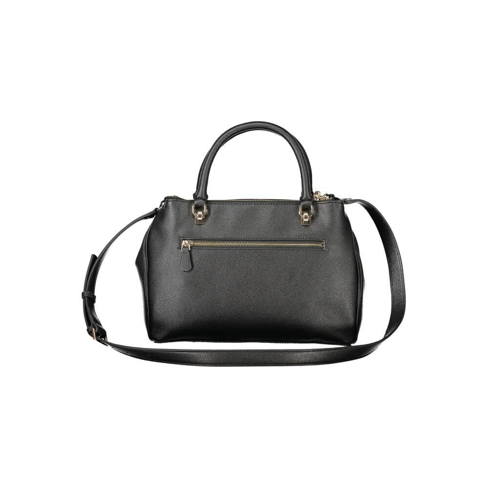 Guess Jeans Black Polyethylene Women Handbag with adjustable strap and sleek design