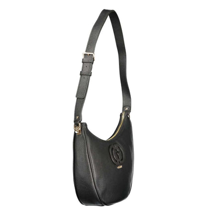 Guess Jeans Black Polyethylene Women Handbag with adjustable strap and zip closure