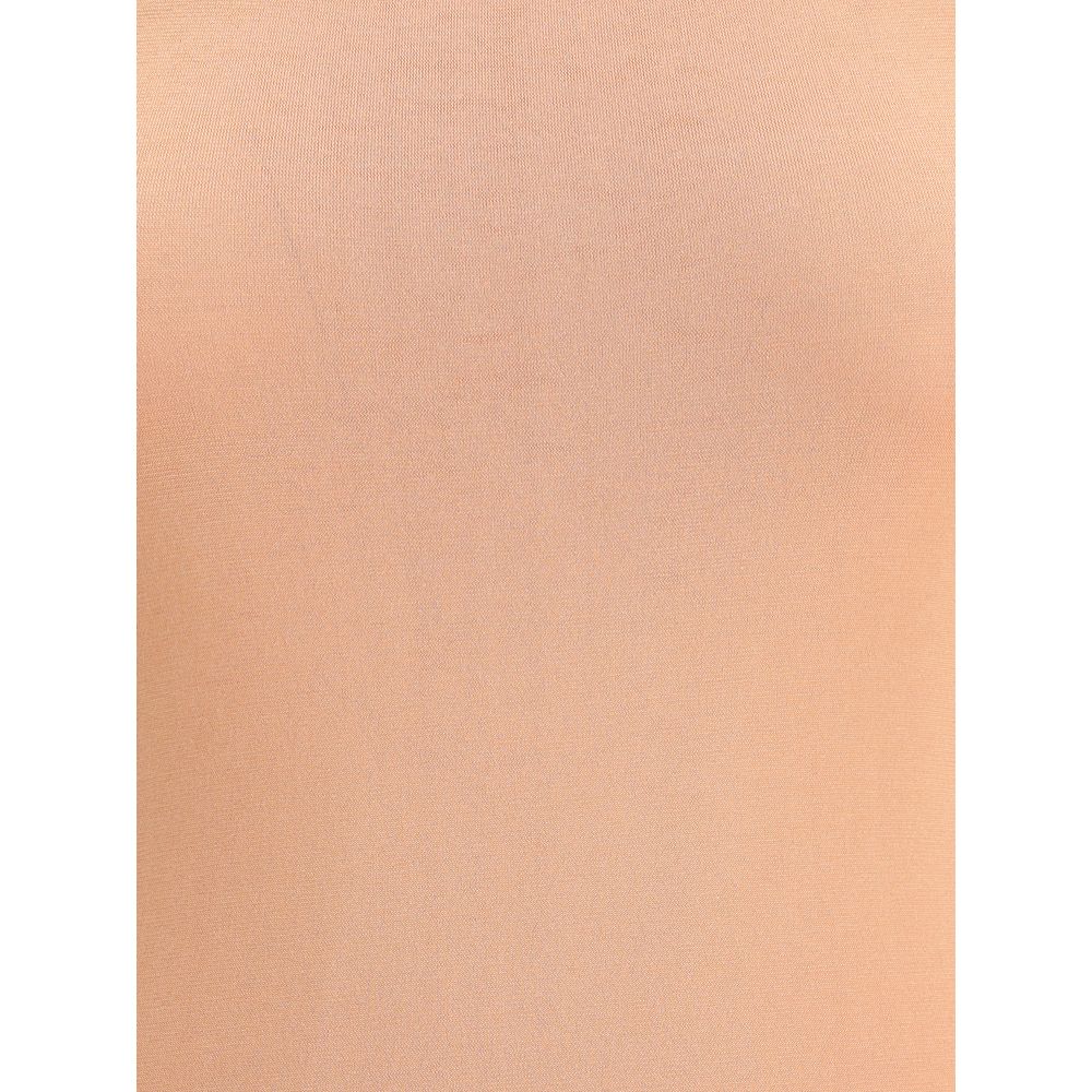 Close-up of fabric texture used in Wolford Multicolor Cotton Top, showing its smooth and comfortable stretch material.