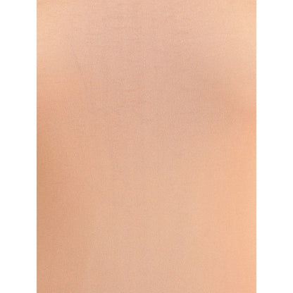 Close-up of fabric texture used in Wolford Multicolor Cotton Top, showing its smooth and comfortable stretch material.