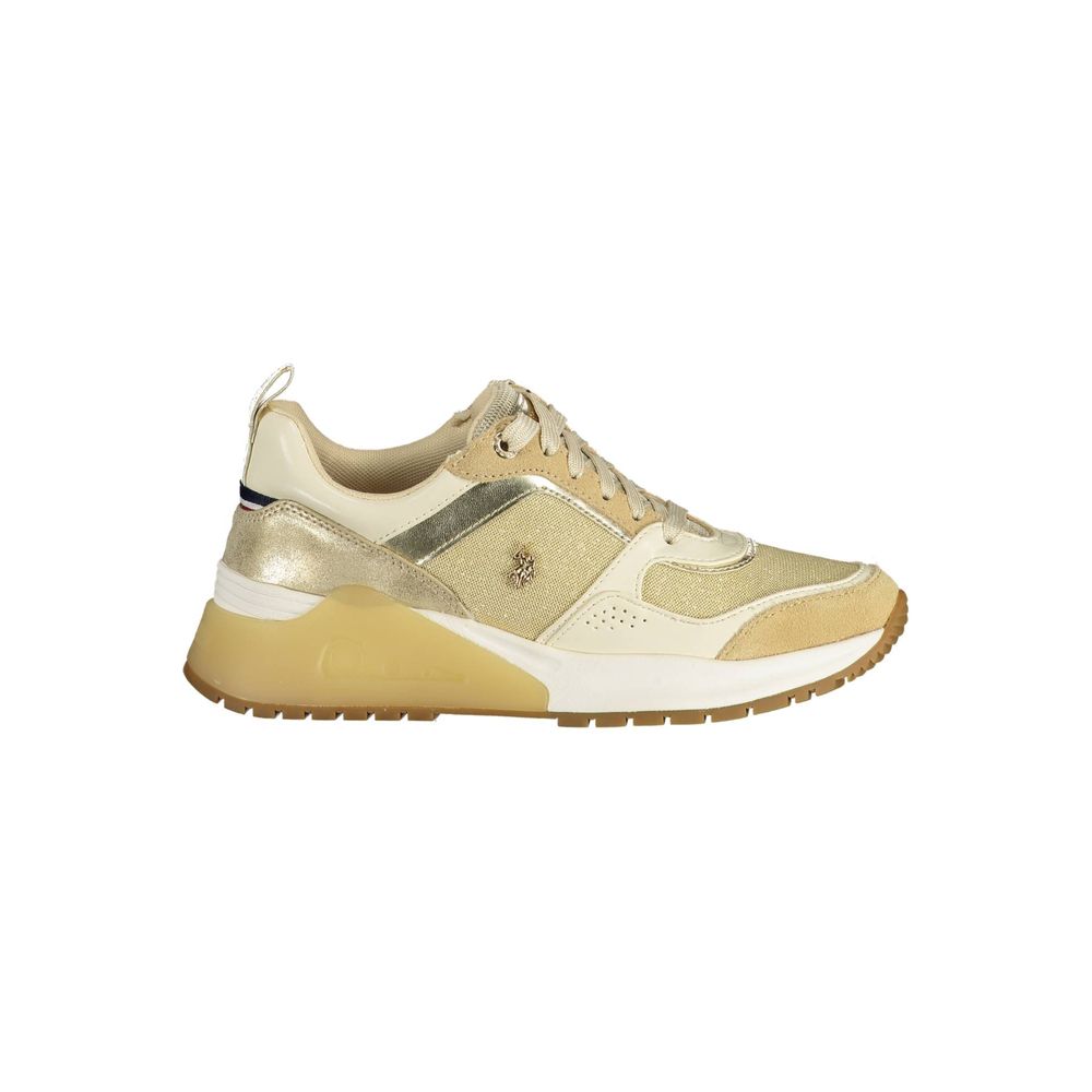 U.S. POLO ASSN. Gold Polyester Sneaker