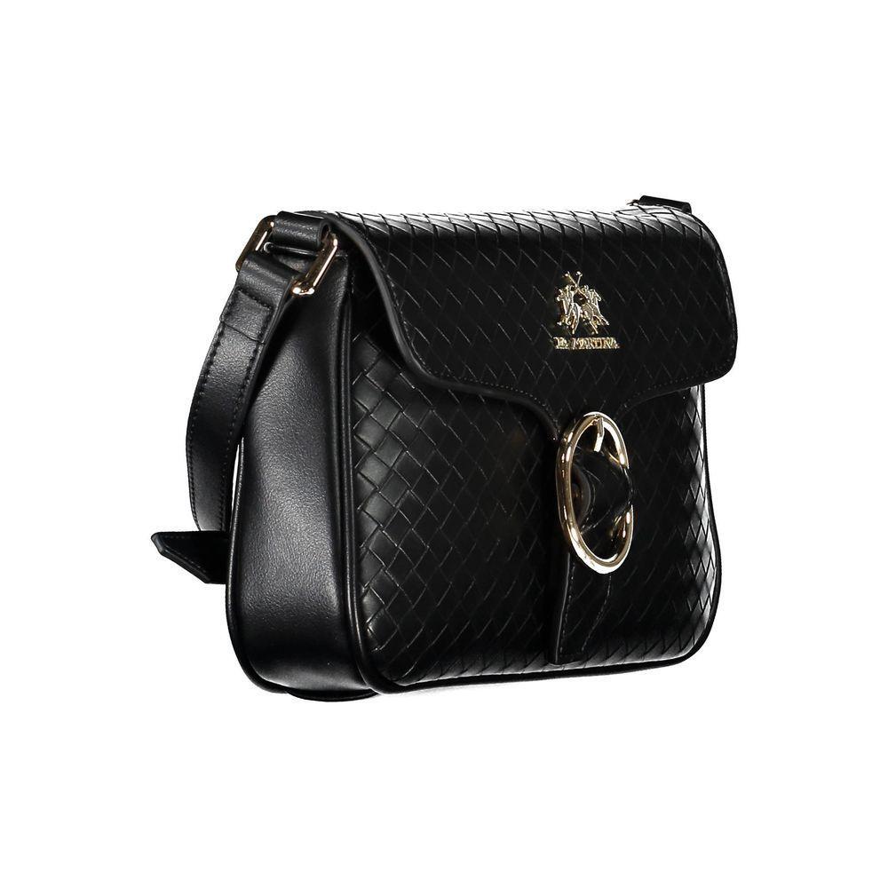 La Martina Black Polyethylene Handbag