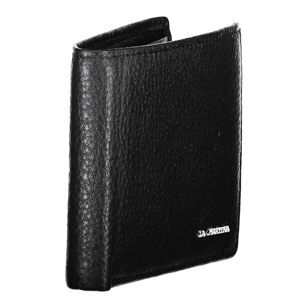 La Martina Black Leather Wallet