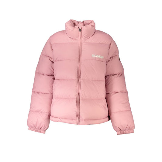 Napapijri Pink Polyamide Jackets & Coat NA-25326-XS
