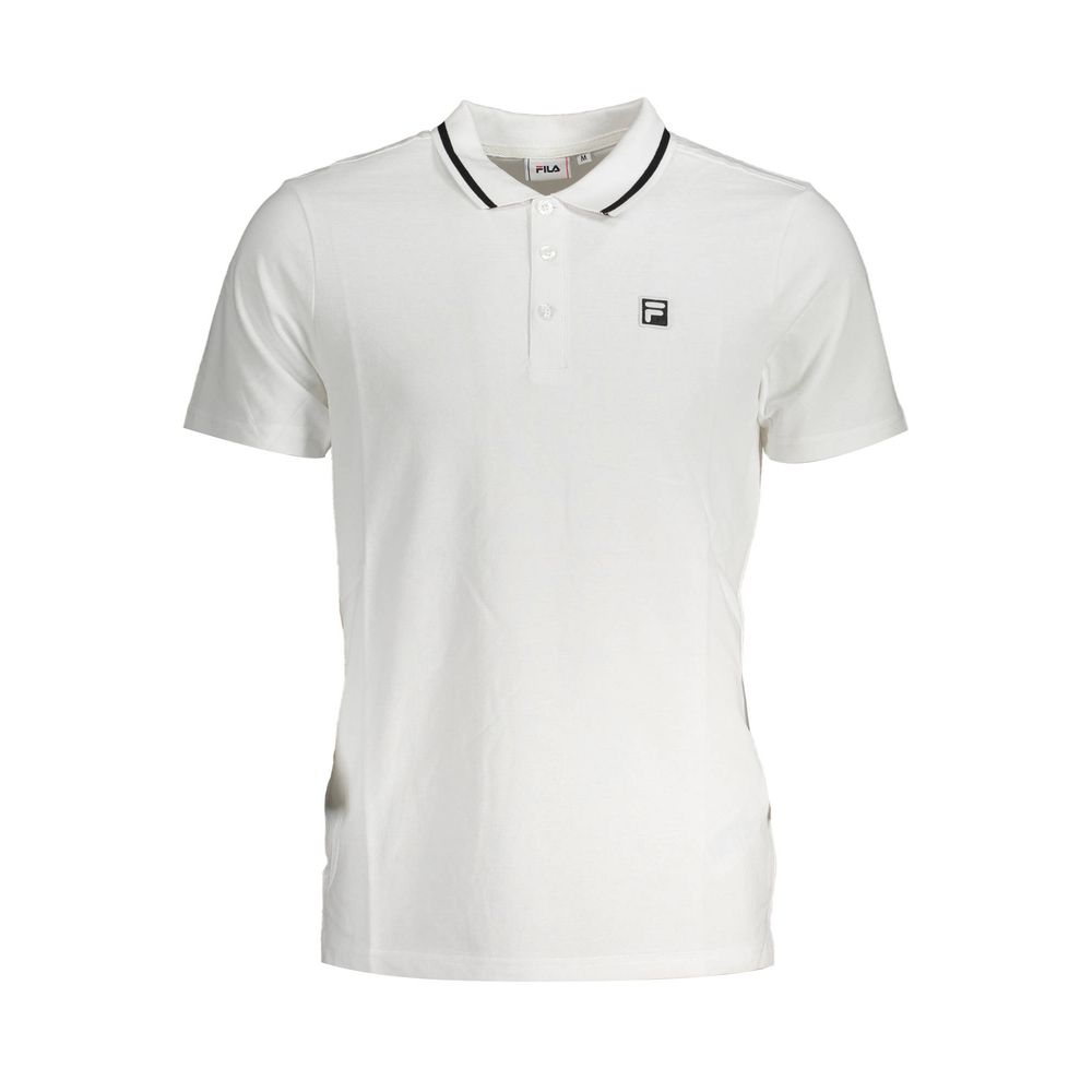 Fila White Cotton Mens Polo Shirt