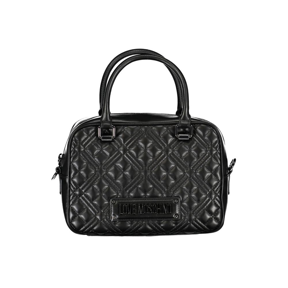 Front view with bag zipped and handles upright.