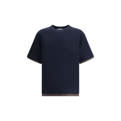 Sacai Black Cotton T-Shirt