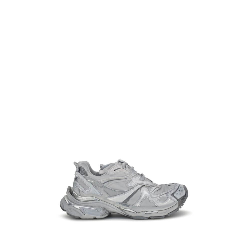 Balenciaga Gray Polyester Platform Sneakers