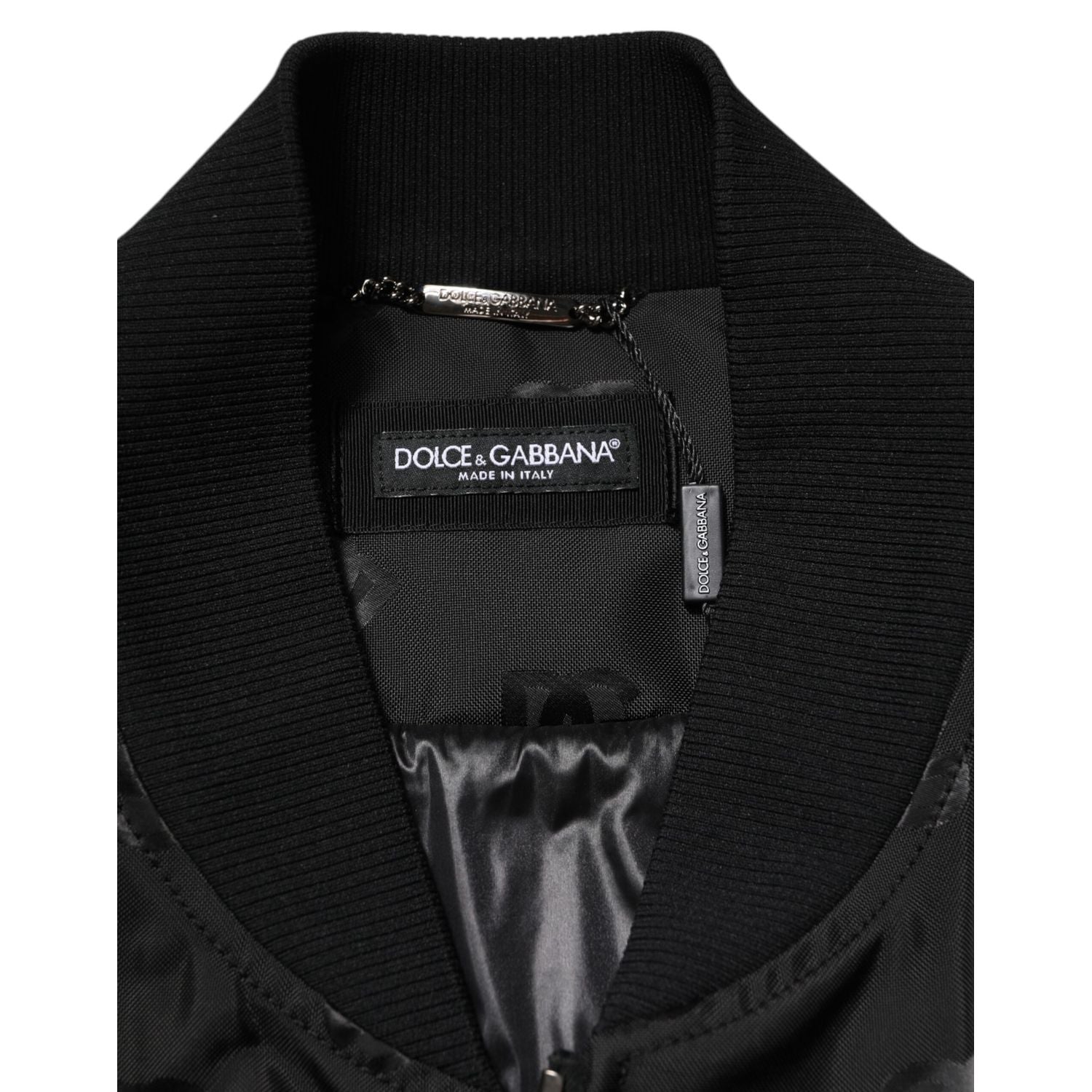 Dolce & Gabbana Black Cargo Windbraker Logo Mania Jacket