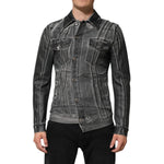 Dolce & Gabbana Gray Washed Cotton Stretch Denim Jacket