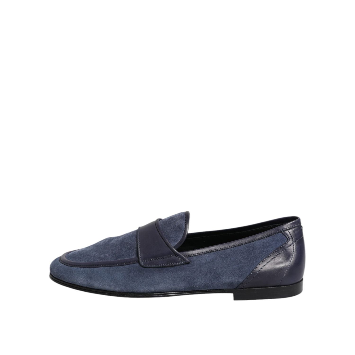 Dolce & Gabbana Blue Suede Leather Loafers Moccasin Shoes