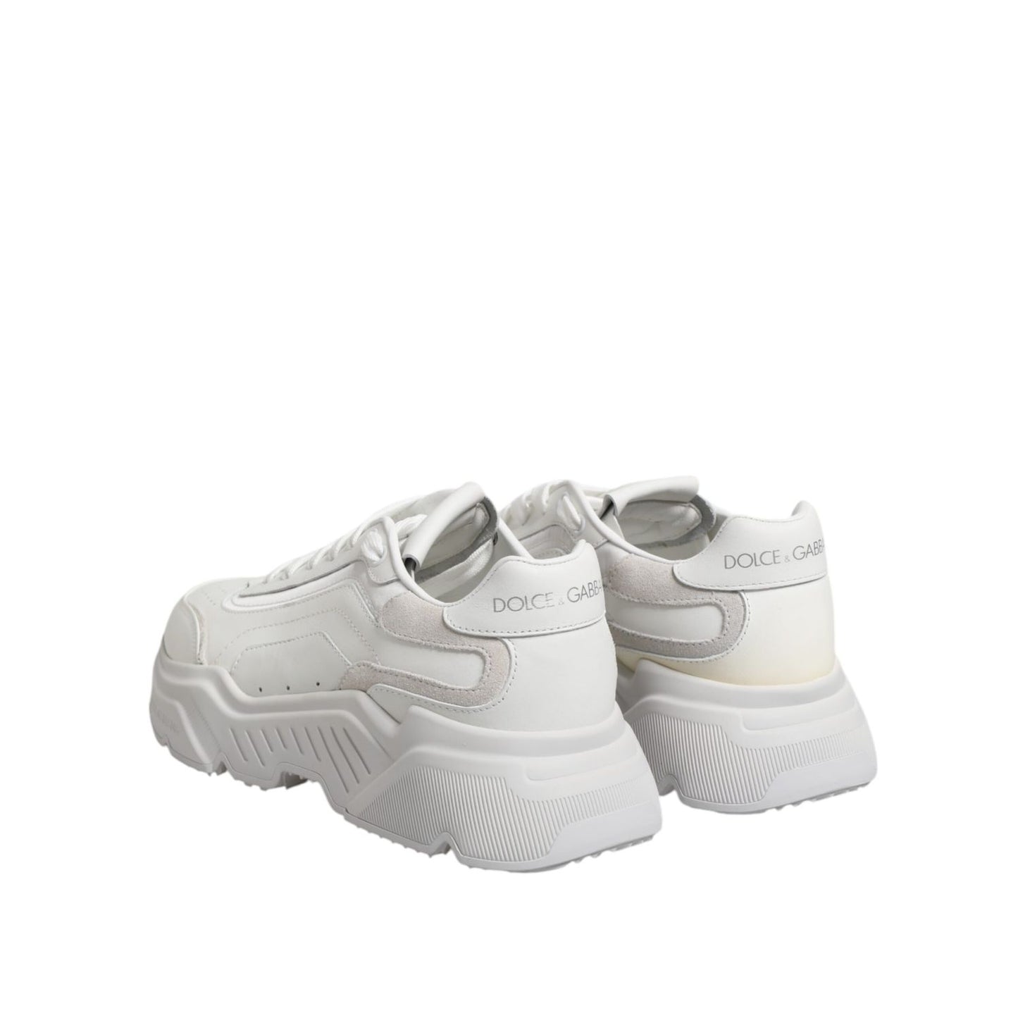 Dolce & Gabbana White Leather Daymaster Low Top Sneakers Shoes