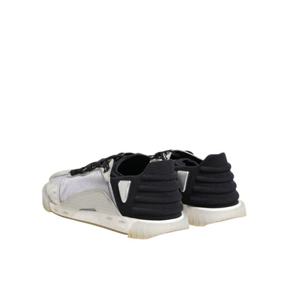Dolce & Gabbana Black Silver NS1 Men Low Top Sneakers Shoes