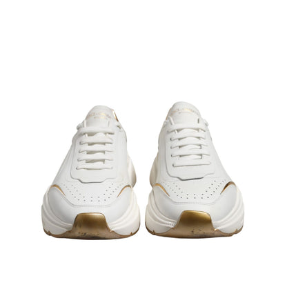 Dolce & Gabbana White Daymaster Leather Low Top Sneakers Shoes