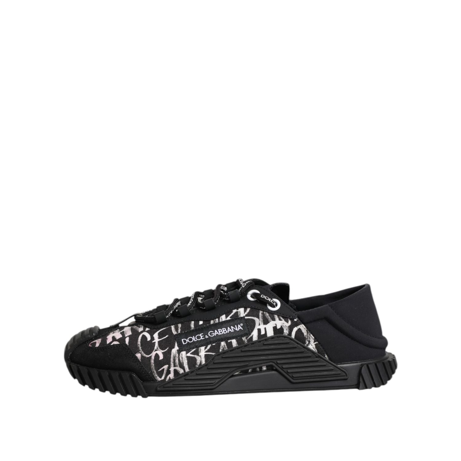Dolce & Gabbana Black White NS1 Lace Up Low Top Sneakers Shoes