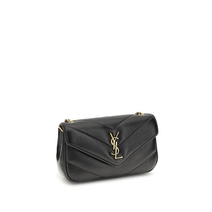 Saint Laurent Black Lamb Ovis Aries Aries Shoulder Bag