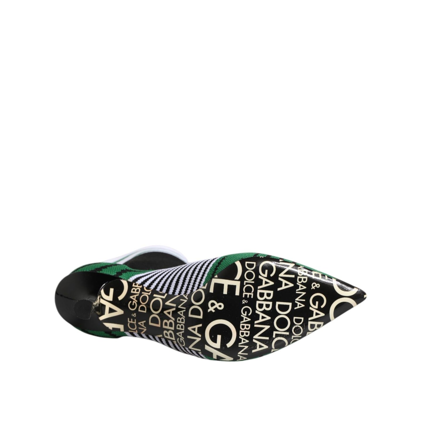 Dolce & Gabbana Green Stretch Sock Style Ankle Boots Shoes