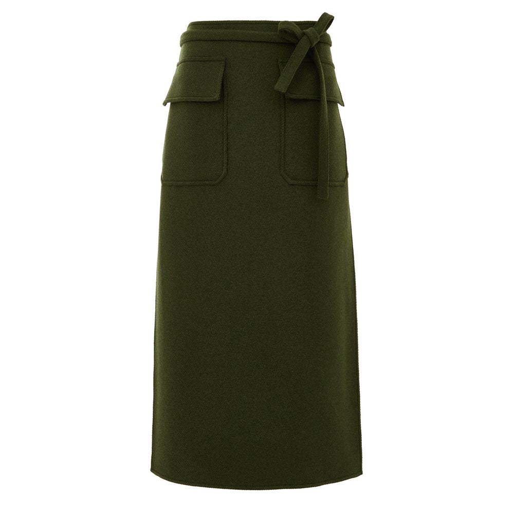 Gucci Green Wool Skirt GU-9788674-IT42|M