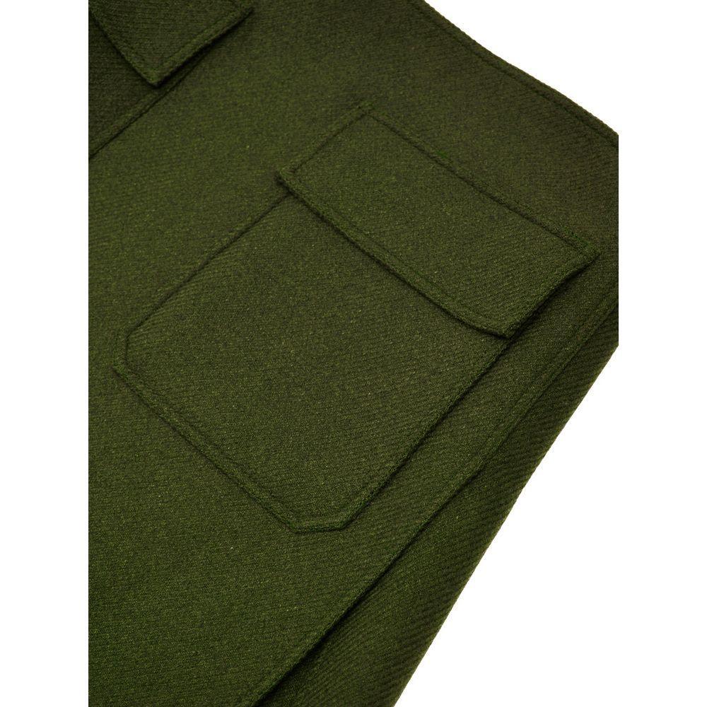 Gucci Green Wool Skirt GU-9788674-IT42|M