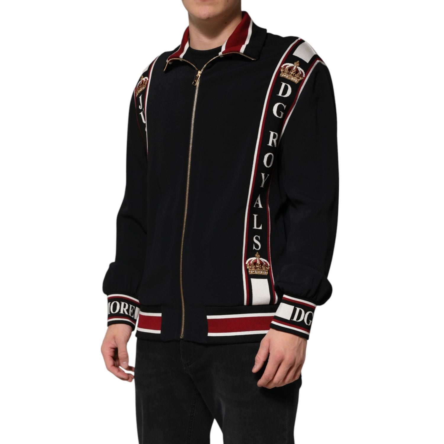 Dolce & Gabbana Black DG King Full Zip Sweatshirt  Sweater