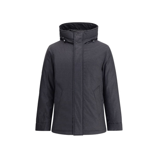 Woolrich Black Fleece Wool Parka