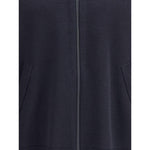 Thom Browne Double Face Full Zip Up Cardigan In Meri